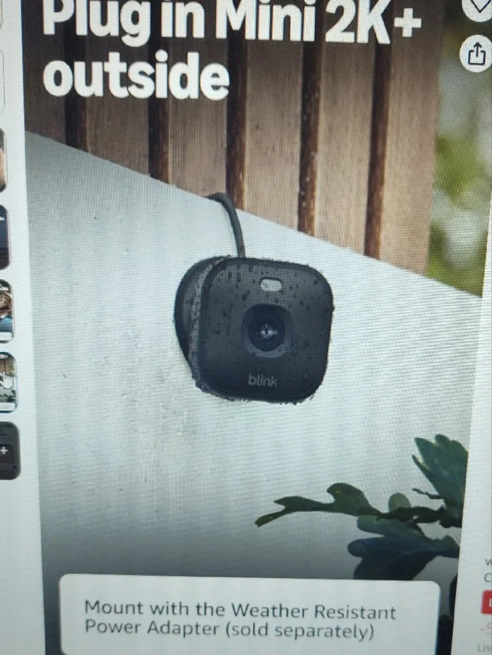 Blink Mini 2K+ Plug-In Indoor/Outdoor Security Camera - Black (Two Pack)BNIB